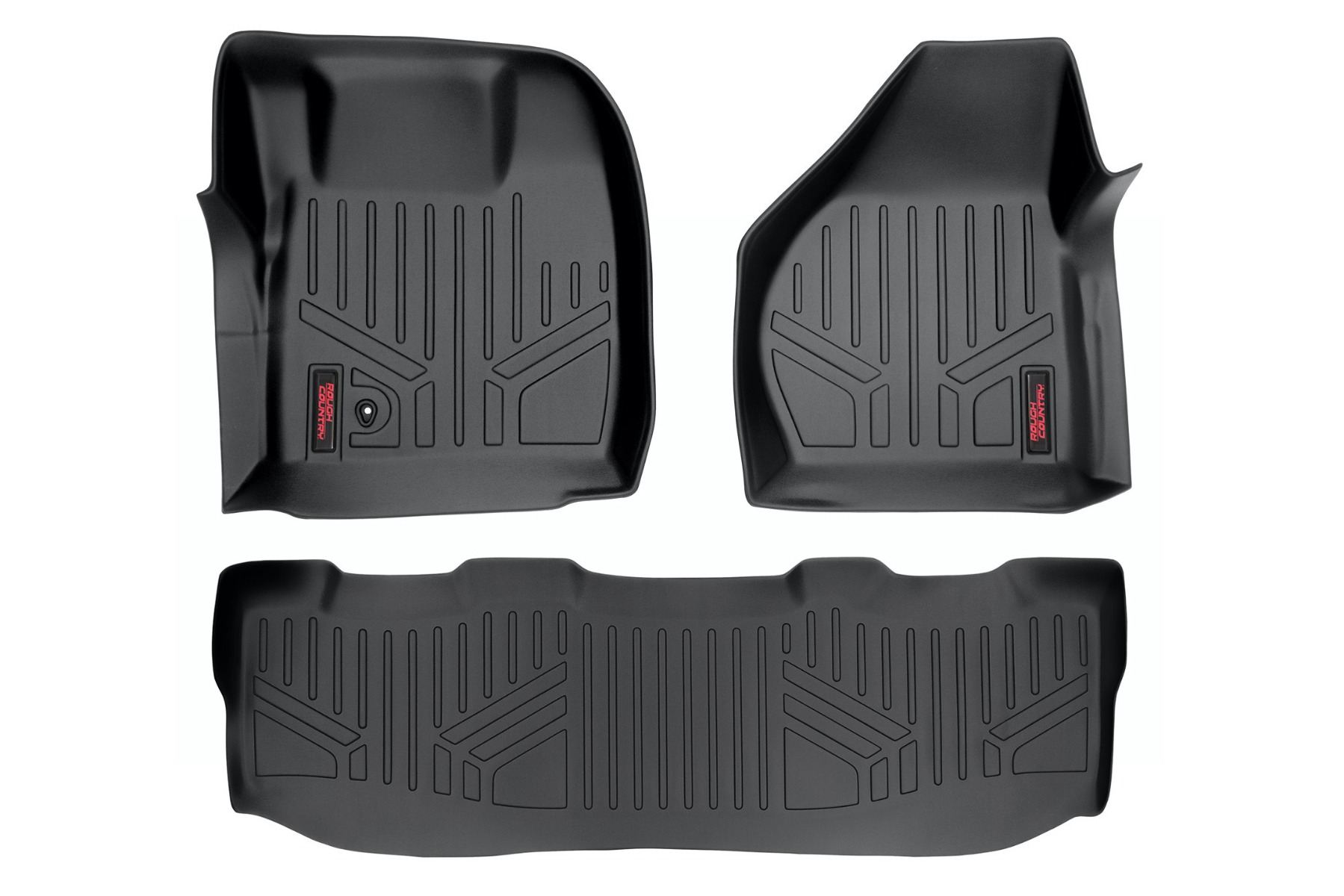 Heavy Duty Fitted Floor Mat Set (Front/Rear) for 2017 Ford F-250/350/450/550 Super Duty Pickup (Crew Cab)