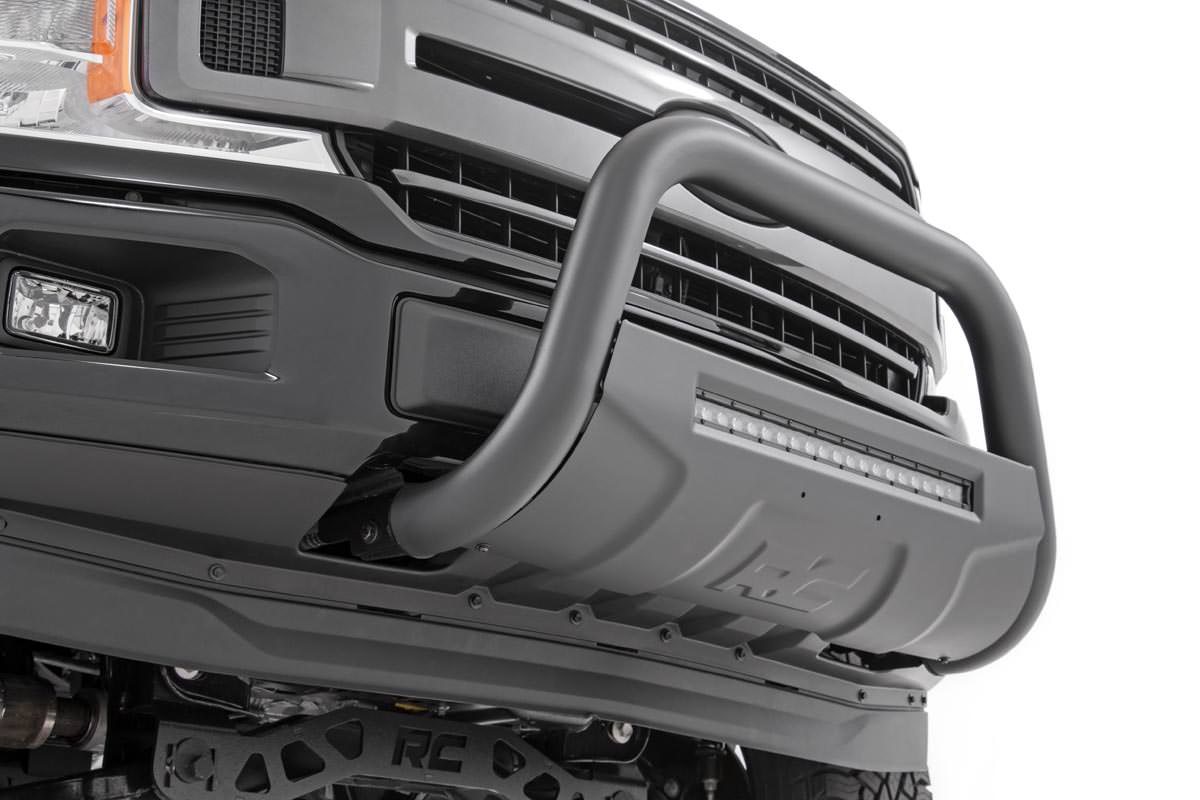 Rough Country Black Bull Bar w/LED Light Bar