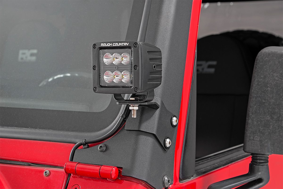 Jeep TJ Lower A-Pillar Light Mounts
